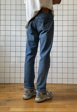 Vintage LEVIS 501 Jeans Denim Pants 90s Washed Blue 