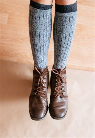 VINTAGE 90S LEATHER ANKLE BOOTS