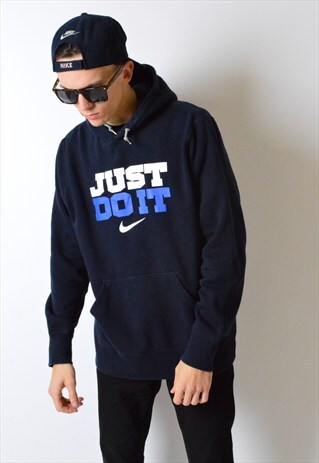 NAVY BLUE NIKE HOODIE JUMPER