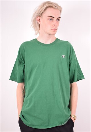 CHAMPION MENS VINTAGE T-SHIRT TOP XXL GREEN 90S