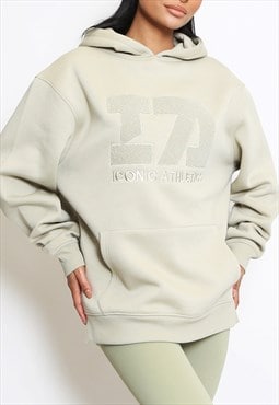 Iconic Athletics Hoodie In Sage Green 
