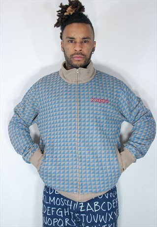 KAPPA EMBROIDED ZIP SWEATSHIRT
