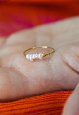 Dainty Pearl Ring - Small Pearl Ring