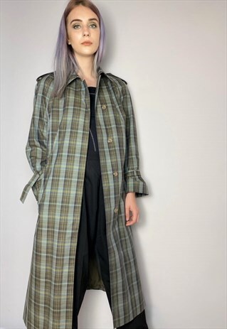 VINTAGE 90S CHECKED LONG COAT