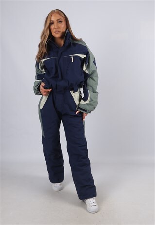 VINTAGE QUECHUA FULL SKI SUIT SNOW TALL UK 12 - 14 (CA3O)