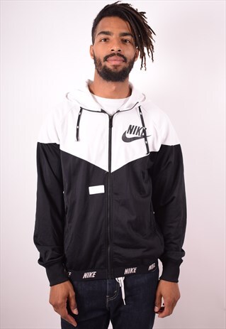 NIKE MENS VINTAGE HOODIE JACKET LARGE MULTI 90S