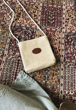90'S RETRO RAFFIA STRAW PARIS CHIC FESTIVAL SHOULDER BAG