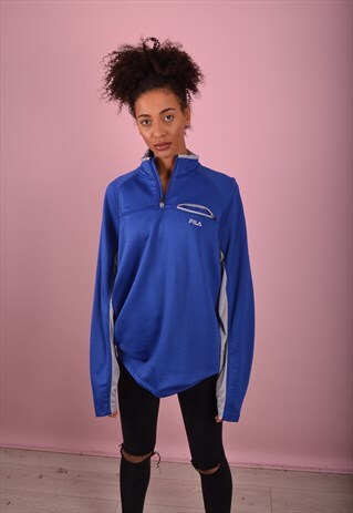 BLUE FILA 1/4 ZIP JUMPER GJ4221