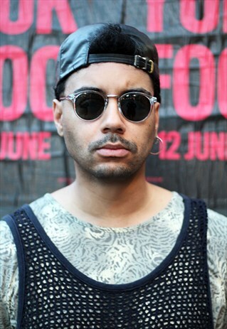 VINTAGE UNISEX RETRO CLEAR SUNGLASSES