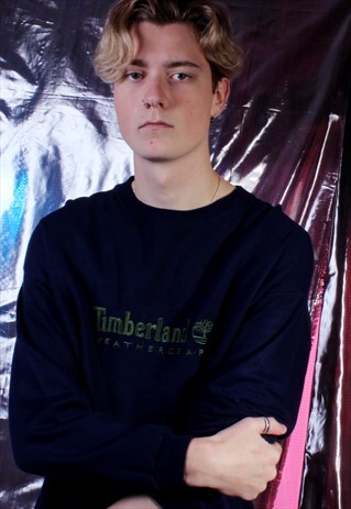 VINTAGE TIMBERLAND NAVY KNITTED SWEATSHIRT