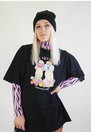 BLACK POODLE TOP