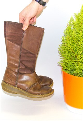 VINTAGE 90'S LEATHER KNEE HIGH BOOTS