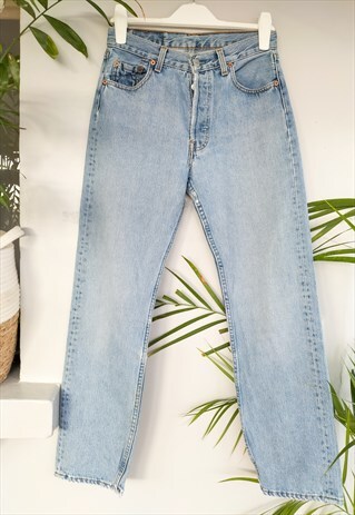 1993 BLUE 501 STRAIGHT LEG MADE IN USA JEANS