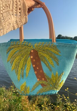 Tropical y2k blue bag 