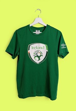 Vintage Y2K Ireland Football T-shirt Green