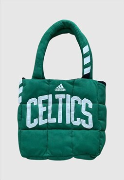 Reworked Adidas Puffer Bag Green