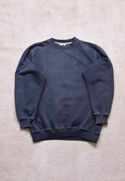 Vintage 90s OG Adidas Charcoal Grey Sweater