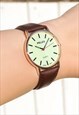 Luminous Watch with Leather Strap