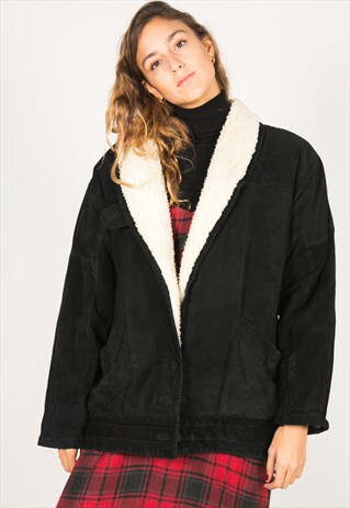 VINTAGE 80S WINTER SHEEPSKIN COAT / R095