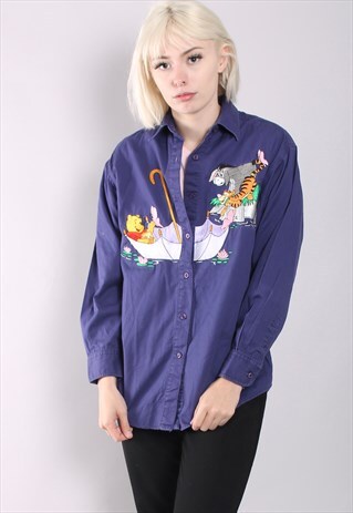 VINTAGE WINNIE THE POOH EMBROIDERED SHIRT