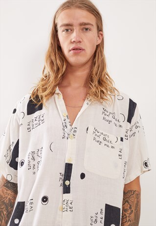 VINTAGE PATTERNED FESTIVAL SHORT SLEEVE SHIRT