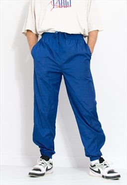 Champion vintage shell track pants in blue men size M