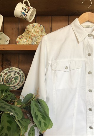 VINTAGE 90S WHITE DENIM SHIRT