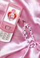 ying yang pink black white  phone strap pearl y2k 