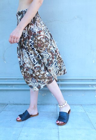 VINTAGE FLOWER PRINT SKIRT