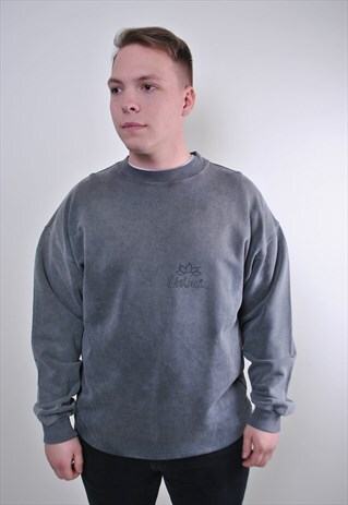NATURE PRINT 80S GRAY HERITAGE SWEATSHIRT, SIZE M