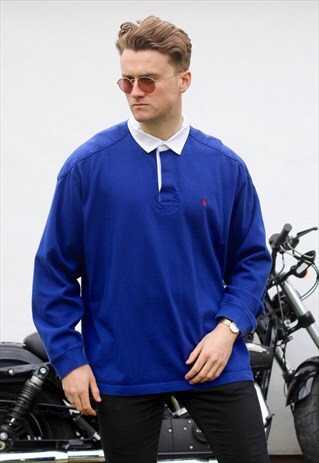 RALPH LAUREN USA PALATINATE BLUE RUGBY TOP