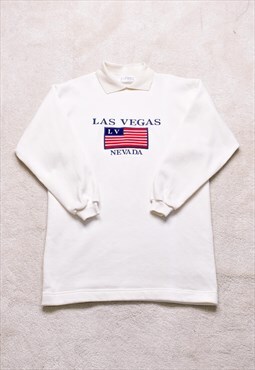 Women's Vintage 90s Las Vegas Cream Longline Sweater/Dress