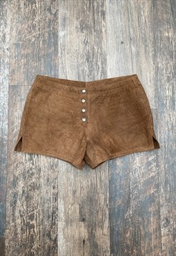 60's Vintage Shorts Soft Suede Hipster Brown Suede