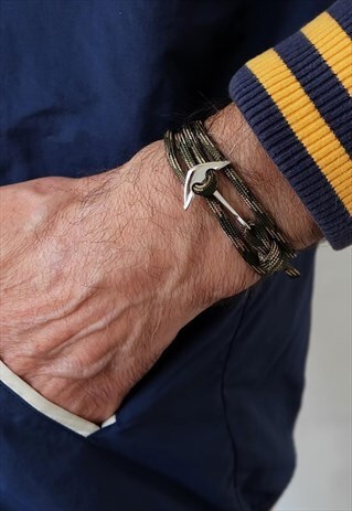 ANCHOR ON ROPE BRACELET