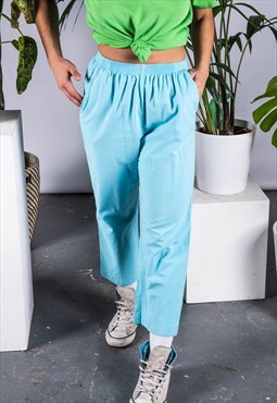 Vintage High-waisted Trousers in Blue