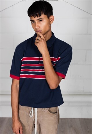 VINTAGE TOMMY HILFIGER STRIPES UNISEX POLO SHIRT