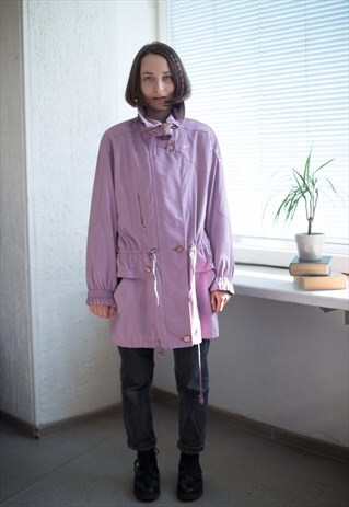 VINTAGE 80'S LILAC LIGHT PARKA COAT