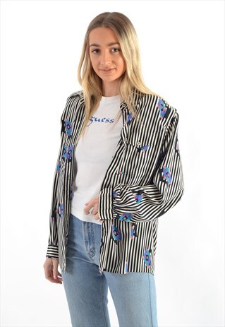 VINTAGE PATTERN STRIPED SHIRT GSS1464