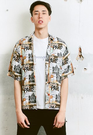 VINTAGE 90S NOVELTY PRINT VACATION SHIRT
