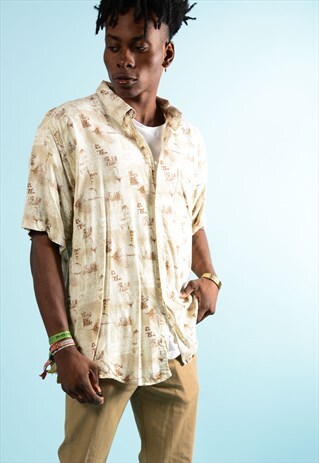 VINTAGE ABSTRACT PATTERN SHIRT