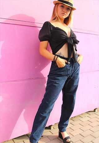 BLACK GREY WASH HIGH WAISTED MOM JEANS