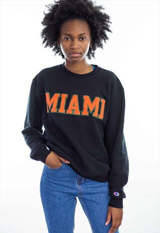 VINTAGE CHAMPION SWEATSHIRT MIAMI LOGO 90S S 14.3