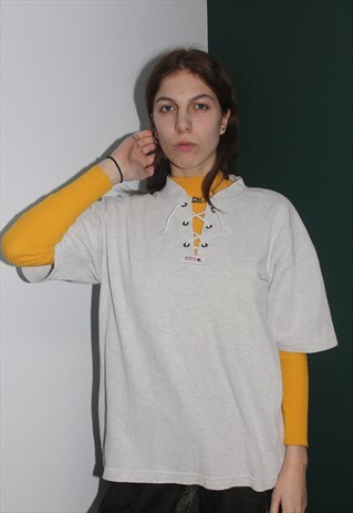 VINTAGE 90' AMAZING UNISEX BEIGE DIESEL COOL T-SHIRT