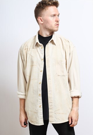 VINTAGE CORDUROY SHIRT CREAM