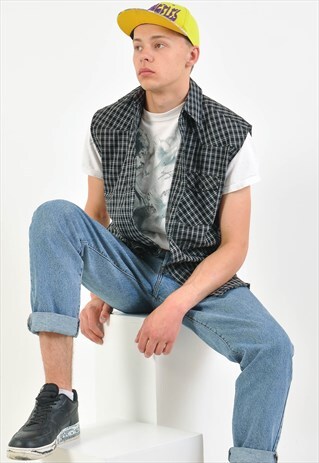 VINTAGE 90S SLEEVELESS SHIRT