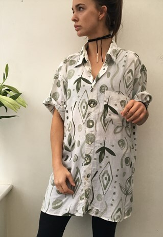CRAZY PATTERN OVERSIZED RETRO VINTAGE UNISEX FESTIVAL SHIRT