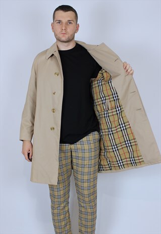 90S BURBERRY TRENCH BEIGE COAT JACKET