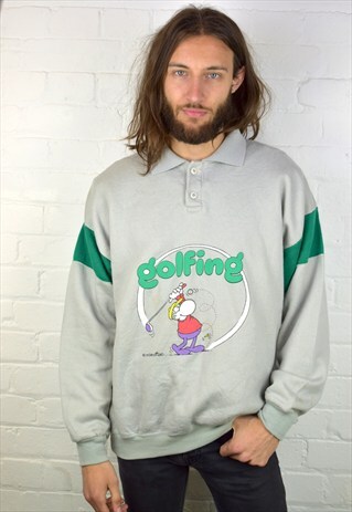 VINTAGE 90'S 1/4 BUTTON SWEATSHIRT