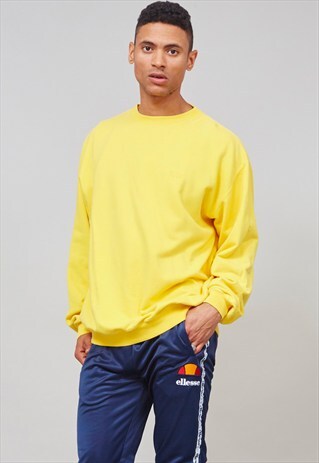 VINTAGE 90'S SUPER OVERSIZED YELLOW HUGO BOSS SWEATER