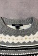 ABSTRACT KNITTED JUMPER PATTERNED KNIT SWEATER